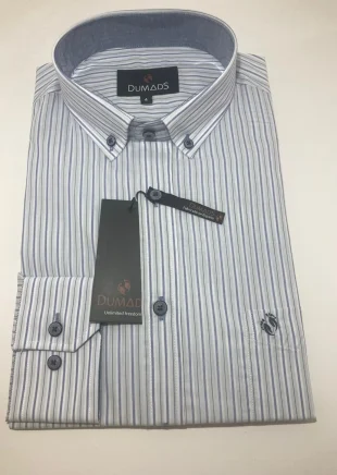 camisa rayas gris
