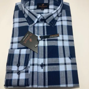 Camisa de cuadros azul oscuro